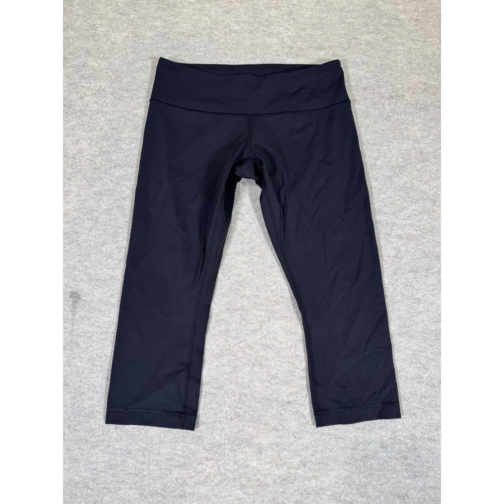 Lululemon Leggings Womens 8 Black Capri High Rise Yoga Athletic Gym Stretch